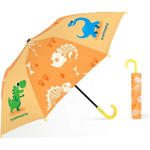 Parapluie Enfant Avec Housse, Coupe-Vent Et Durable Parapluie Pour Filles Gar&ccedil;ons, Facile &Agrave; Transporter Parapluie Pliant Enfant, Parapluie Canne Avec Un Motif Mignon (F&ecirc;te Des Animaux) - Neuf