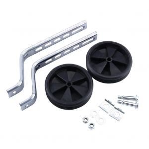 Enfants V&eacute;lo Stabilisateurs V&eacute;lo Conduite Roues D'entra&icirc;nement R&eacute;glables 12-20 Noir - Neuf