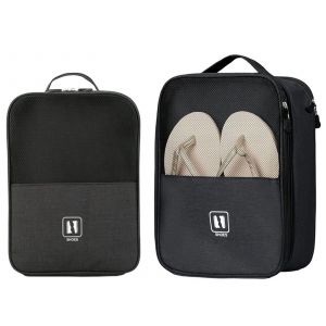 Lot de 2 sacs de rangement pour 3 paires de chaussures, pochette de voyage noire - Neuf