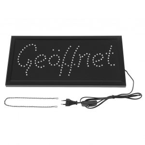 1 panneau lumineux LED pour magasin, fenetre, porte, panneau suspendu Geoffnet (bleu) - Neuf