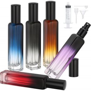 KALANKA-Flacon Parfum Vide, 5 Pièces 15ml Vaporisateur de Sac, Flacon Voyage pour Parfum, Huiles Essentielles, Rechargeable et Portable, Accessoire Voyage - Neuf
