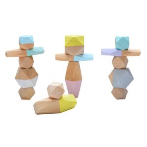 1 ensemble d'&eacute;quilibrage formation bloc de construction Bois cr&eacute;atif &Eacute;clairer l'imagination Bloc empilable pour Children_3 - Neuf