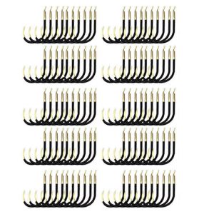 100 Pcs Hame&ccedil;ons Aberdeen Hame&ccedil;ons Long Fil Pour Poisson-Lune Petit Bass Truite D'eau Douce Taille 1 - Neuf