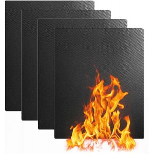 Ayuhr-Lot De 4 Feuilles De Cuisson Durables Pour Four, Papier Sulfurisé Réutilisable, 40 X 33 Cm, Tapis De Protection Pour Four, Facile À Nettoyer, Tapis De Cuisson Pour Barbecue À Gaz, Film De - Neuf