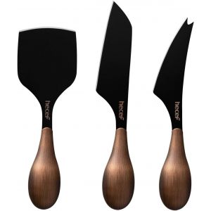 Checarzhn--No1-Assortiment De Couteaux À Fromage Vintage En Trois Pièces, Couteaux À Fromage Multifonctionnels À Grain De Bronze, Assortiment Comprenant Couteau Pointu - Neuf