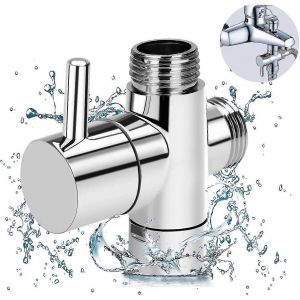 Adaptateur de robinet de soupape à 3 voies G1/2 pouce - Adaptateur en T de douche,inverseur en laiton pour robinet pour douchette à main - Neuf