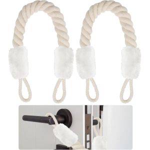LETNERNY-2Pcs Porte Bouchon En Coton Protecteur De Doigt De Corde Pour Porte, Cordons Arrêt Porte Pour Prévenir Les Blessures Chez Les Bébés Et Animaux De Compagnie - Neuf