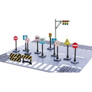 Lot De Panneaux De Signalisation Urbaine Pour Panneaux De Construction, Blocs De Construction, Jouets De Signalisation, Jouets &Eacute;ducatifs Pour Enfants - Neuf