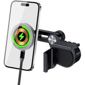 JGD-Support de téléphone magnétique pour Tesla Model 3/Y/X/S, support de téléphone compatible avec MagSafe, chargeur de voiture 15 W, support de téléphone pour iPhone 15 14 13 12 et étui Magsafe - Neuf