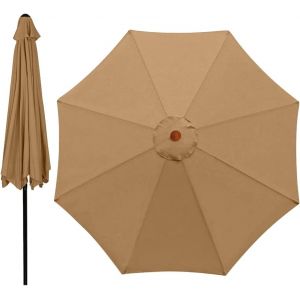 Ulteronixshop-Housse De Rechange Pour Parasol - 300 Cm - 8 Baleines - Imperm&eacute;able - Protection Uv - Pour Parasol, March&eacute; Ext&eacute;rieur, Table, Baldaquin - Tissu De Rechange - Pas De Porte-Parapluie (Kaki - Neuf