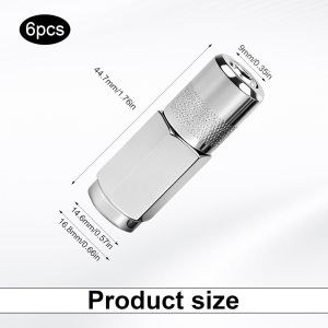MEVRONISSHOP-6 Pi&egrave;ces Embout Pompe a Graisse, 1/8"" Raccord de Pistolet &agrave; Graisse Coupleur, Embout Graisseur Verrouillable en Acier Carbone, Chrom&eacute;e, R&eacute;sistant l'usure Antirouille, pour Pistolets Grai - Neuf