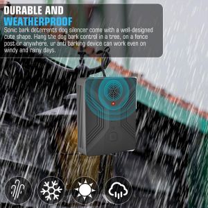 Blazeflux-Dispositif Ultrason Anti Aboiement Rechargeable Impermeable 3 Modes 10m Arret Aboiements Excessifs Chiens Voisins Noir - Neuf
