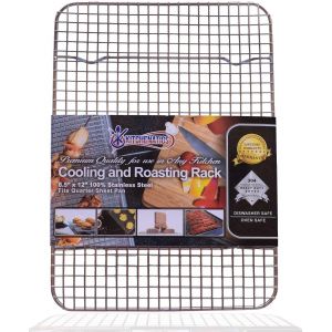 Lot de 2 poêles à pain de qualité supérieure avec revêtement antiadhésif - 1/8 feuilles - Petit plateau à biscuits - En aluminium - 24 x 16,5 cm - Neuf