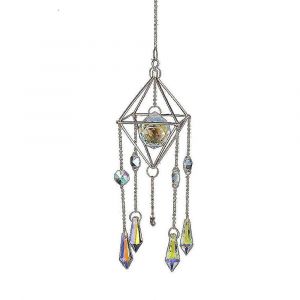 Soleil En Cristal Avec Pendentif &Agrave; Cha&icirc;ne, D&eacute;coration Pour Fen&ecirc;tre, Jardin Ou Voiture - Neuf