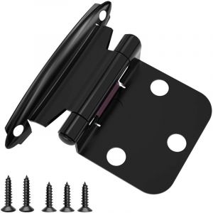 Lot de 10 Charnières Noir Armoire à Fermeture Automatique avec Vis Charnière Meuble Métallique - Neuf
