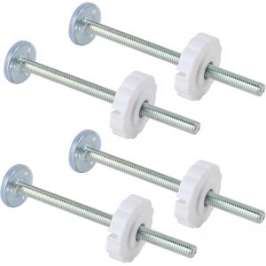 4PCS Vis de Portail d'Escalier,Tiges Filet&eacute;es Serrage sans Per&ccedil;age Rallonge Barriere de Securite pour Barri&egrave;re B&eacute;b&eacute;,Barri&egrave;res d'Escalier,Animaux Compagnie (M8) - Neuf