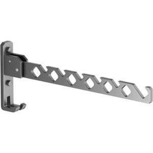 KALANKA-Porte-manteau mural pliable, portable en aluminium, crochets pliants 180 degr&eacute;s, pour buanderie, chambre &agrave; coucher, salle de bain (34 cm, noir) - Neuf