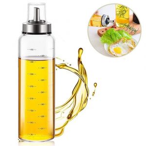 Bouteille Distributrice D'huile D'olive 500 Ml - Huilier En Verre Avec Bec Verseur En Acier Inoxydable Pour Cuisine Et Salle À Manger - Multi-Usage - Neuf