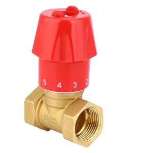 Vanne de regulation de debit manuelle en laiton, vanne d'arret a double filetage femelle G 3/4 po DN20 - Neuf