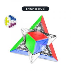 GAN Pyraminx-Cube de Vitesse Magnétique UV Amélioré,3 Bery,Jouets Fidget Professionnels,Puzzle Magique,Minuterie - Type enhanced uv - Neuf