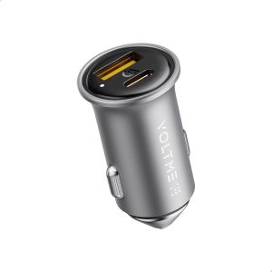 Eryi-Chargeur Voiture Allume Cigare Usb C Rapide 30w Gris 2-Port, Prise Allume Cigare 12v Pd&qc3.0 Adaptateur Cigare Usb C Pour I[1149] - Neuf