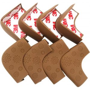 Marron - 8 Protections D'angle Pour Table Bébé, Protections D'angle En Silicone Marron Pour Meubles De Table, Bébés, Enfants, Personnes Âgées, Meubles Et Angles Vifs - Neuf