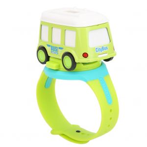 Jouet Mignon Pour Enfants, Mini-Voiture, Bus, Montre, Jouet Interactif Pour Enfants, Cadeau Avec Effet De Musique Et Lumiere, Bus Vert - Neuf