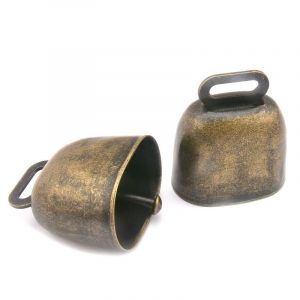Cloches, les cloches de pâturage, les cloches, le cuivre, le bronze des cloches pour les bovins, anti-vol, les accessoires de la ferme pour les chèvres et les animaux, 5 pièces - Neuf