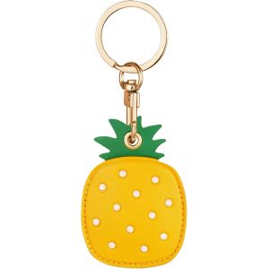 Airtag Trousseau, Mignon Pu Cas Pour Apple Airtag, Portable Key Finder Pour Les Enfants Animaux Domestiques Touches, [Contrôle D'accès De Porte-Clés] (Airtag Non Inclus) (Ananas) - Neuf
