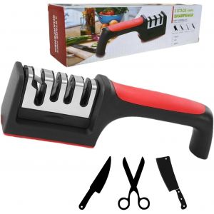 Aiguiseur Couteaux - Base Antidérapante - Affûteur De Couteaux Professionnel - Aiguiseur De Ciseaux - Ustensiles De Cuisine - Knife Sharpener - Neuf
