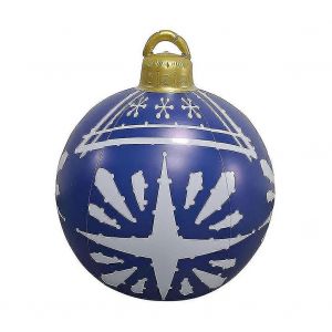 60cm De No&euml;l Ext&eacute;rieur Gonflable D&eacute;cor&eacute; Boule Pvc G&eacute;ant Des Grosses Boules De No&euml;l, Des D&eacute;corations De L'arbre Jouet Balle Sans Lumi&egrave;re - Neuf
