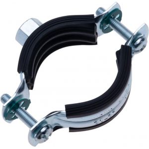 Kalanka-25-30mm Collier De Serrage Avec Rev&ecirc;tement En Caoutchouc Noir, Supportage En Deux Parties Avec Fixation Murale M8, Plomberie Support De Tuyau, Ce Anneau De Suspension Fendu (4 Pi&egrave;ces) - Neuf