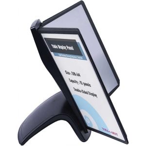 Ulteronixshop-Kit Pupitre Pr&eacute;sentoir de Table, avec 10 Panneaux d'Affichage A4 Pochettes de Vision, Pr&eacute;sentation et Consultation Documents. Syst&egrave;me de Panneau, Tableau de Vision, Noir TKD8220 Black - Neuf