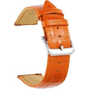 Kal-Bracelet De Montre En Cuir V&eacute;ritable Remplacement Bracelets Montres &Agrave; D&eacute;gagement Rapide Pour Homme Femme Avec 10 Couleurs (10mm,12mm,14mm,15mm,16mm,17mm,18mm,19mm,20mm,21mm,22mm,23mm,24mm) - Neuf