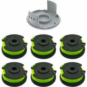 (6 Bobines + 1 Pac) Ryobi RAC142 de Remplacement Bobine pour 36V débroussailleuse, Tondeuse Accessoires, de Remplacement Bobine pour RLT36B33 et RY36LT33A-0 - Neuf