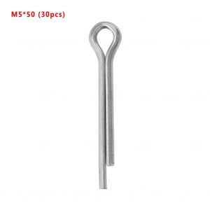 Assortiment de goupilles fendues galvanisees standard GB de 5 mm (M5 x 50) - Neuf