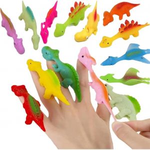 Rvkal-15 Pièces Jouets De Fronde De Dinosaure Jouets De Doigt De Dinosaure De Fronde Dinosaures Volants Extensibles Jouets De Dinosaure Cadeaux De Noël Et D'anniversaire Pour Les Enfants - Neuf