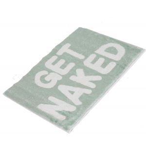 Tapis de bain multicolore antidérapant et lavable-Amusant-En microfibre douce-Absorbant-Get Naked (blanc et vert,50 x 80 cm) - Neuf