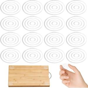 Kalanka-Lot De 16 Patins En Silicone De 4 Cm (1,6 Pouce) Pour Pieds De Table, Pieds En Caoutchouc Pour Planches &Agrave; D&eacute;couper, Pieds En Silicone Auto-Adh&eacute;sifs, Installation Facile Sans Vis, Patins Antid - Neuf
