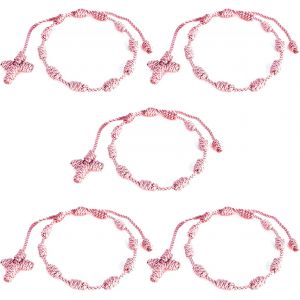 Kal-10 Pcs Pulsera Decenario Nou&eacute; Avec Croix Tiss&eacute;e R&eacute;glable Chapelet Croix &iquest; Plusieurs Couleurs Convenant Aux Hommes Et Aux Femmes - Neuf