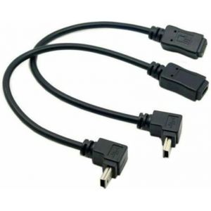 KALANKA-Câble d'extension GPS Mini USB 5P 90D coudé vers mini USB 5 broches femelle - Neuf