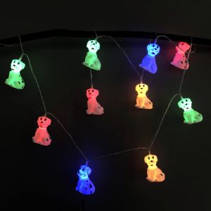 KAL-1.65 M 10 Led Chambre D'Enfants Mignon Animal Veilleuses,Chien Guirlande Lumineuse Pour Vacances Arbre Lumières Décoratives Fête Cour Jardin Enfants Salon Décor (Chien) - Neuf