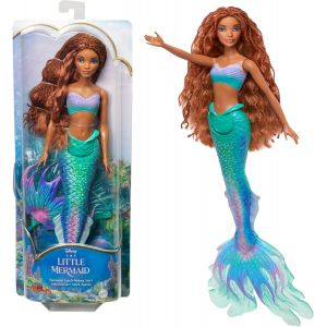 ERYI-Princesses Disney Poupée La Petite Sirène Ariel Posable Avec Tenue Signature, Cheveux Longs Et Queue De Sirène Couleur, Inspiré Du Film Disney, Jouet Enfant, Dès 3 Ans, Hlx08 - Neuf