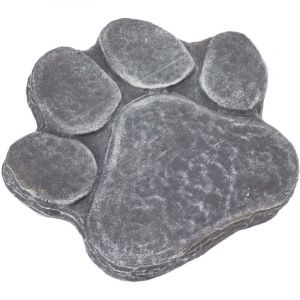 Piedra Conmemorativa Con Huella De Pata, Hermosa Y Relajante Lápida Para Perros, Duradera, Resistente A La Intemperie, Con Letras Diy Para Jardín (Gris Roca) - Neuf
