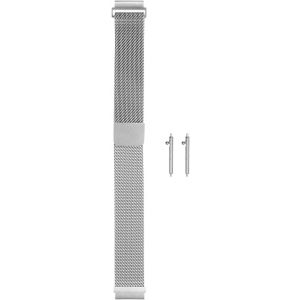 Kal-Bracelet De Montre En Maille En Acier Inoxydable 16mm Avec Fermoir Magnétique À Dégagement Rapide, Argenté - Neuf