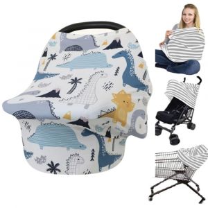 1 Housse D'allaitement Et Poncho D'allaitement Pour Bébé - Housse Multi-Usages Pour Siège Auto, Poussette, Protection Intégrale À 360° - Cadeau Pour Garçon Et Fille (22) - Neuf