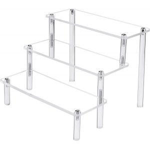 Présentoir En Acrylique Transparent,3 Niveaux Support Figurine Pour Présentation,30x20x15cm Multi-Usage Supports Pour Présentation De Figurine,Vernis À Ongles,Poupée,Cosmétiques,Parfum - Neuf