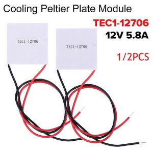 1/2PCS TEC1-12706 Refroidisseur thermoélectrique Module d'élément Peltier 12706 12V 40x40mm Refroidissement Peltier DIY Électronique Refroidisseur - Neuf