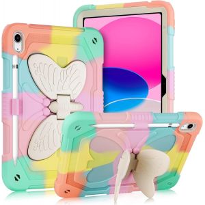 Coque Pour Ipad 10ème Génération Coque Antichoc Ipad 10.9 Pouces 2022 Avec Support Heavy Duty Porte-Crayon Pour Filles Enfants Robuste Housse Étui De Protection Pour Ipad 10ème Generation - Neuf