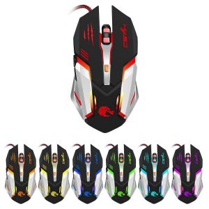 Souris de jeu m&eacute;canique,r&eacute;tro&eacute;clairage RGB 7 couleurs,design ergonomique - Neuf